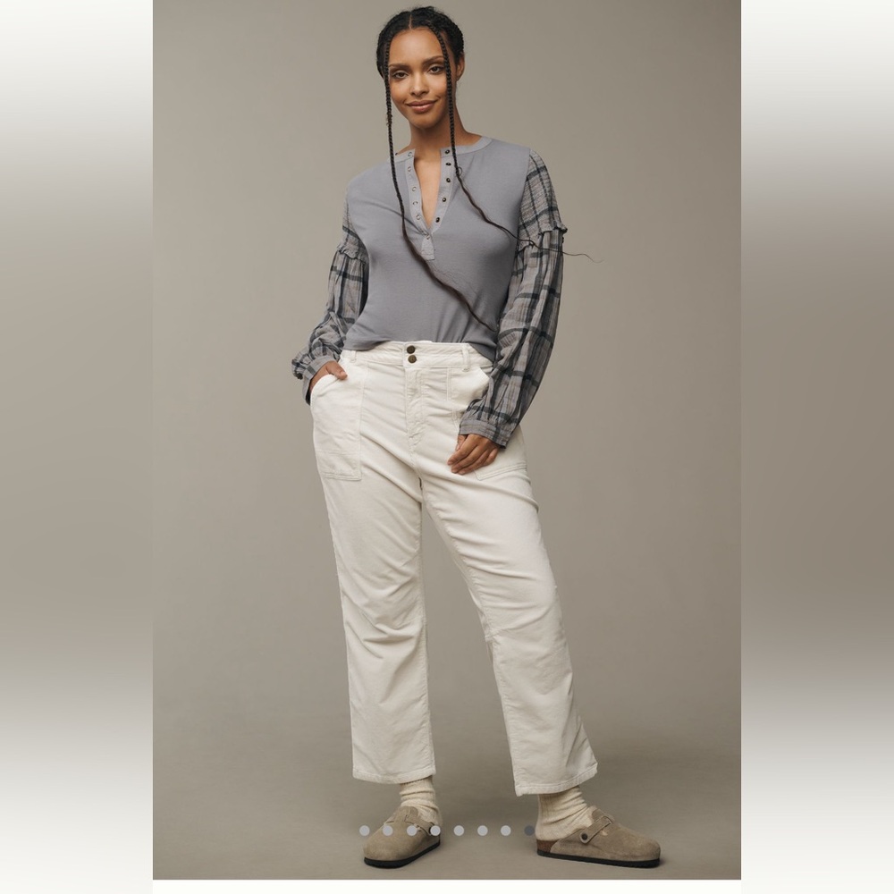 The Andie Ribbed Henley by Pilcro - Picture 8 of 8